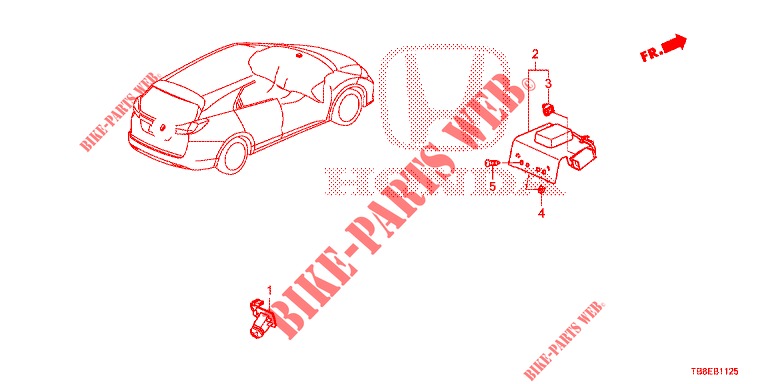 GPS ANTENNA / CAMERA REAR VIEW for Honda CIVIC TOURER DIESEL 1.6 COMFORT 5 Doors 6 speed manual 2015