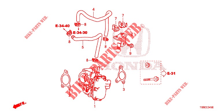 HIGH PRESSURE GAS RECIRCULATION RECOVERY VALVE (DIESEL) for Honda CIVIC TOURER DIESEL 1.6 COMFORT 5 Doors 6 speed manual 2015