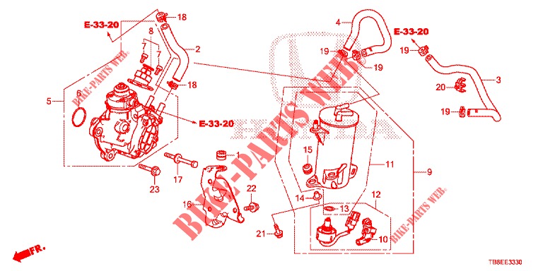 HIGH PRESSURE PUMP (DIESEL) for Honda CIVIC TOURER DIESEL 1.6 COMFORT 5 Doors 6 speed manual 2015