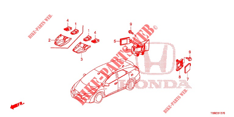 RADAR  for Honda CIVIC TOURER DIESEL 1.6 COMFORT 5 Doors 6 speed manual 2015
