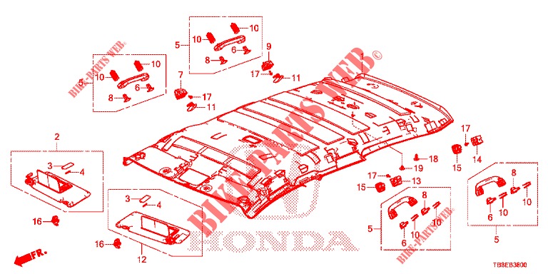 ROOF LINING  for Honda CIVIC TOURER DIESEL 1.6 COMFORT 5 Doors 6 speed manual 2015