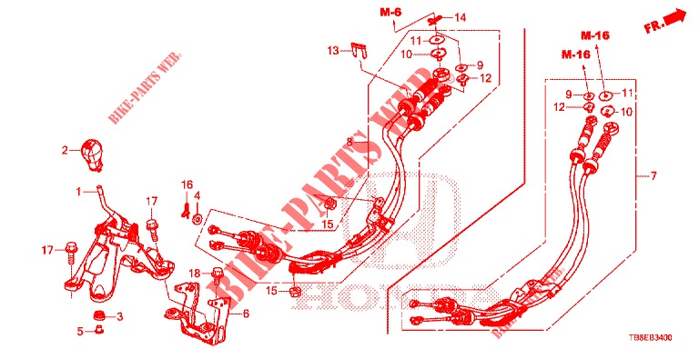 SELECT LEVER (HMT)  for Honda CIVIC TOURER DIESEL 1.6 COMFORT 5 Doors 6 speed manual 2015
