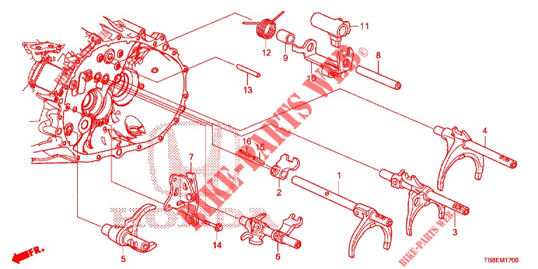 SHIFT FORK/SETTING SCREW (DIESEL) for Honda CIVIC TOURER DIESEL 1.6 COMFORT 5 Doors 6 speed manual 2015