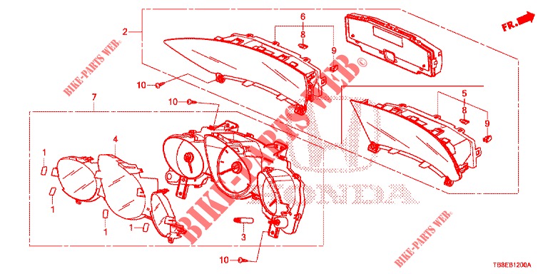 SPEEDOMETER  for Honda CIVIC TOURER DIESEL 1.6 COMFORT 5 Doors 6 speed manual 2015