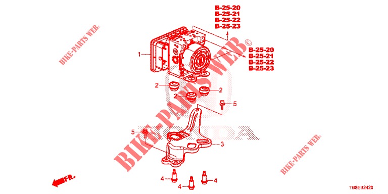 VSA MODULATOR (RH)('00 )  for Honda CIVIC TOURER DIESEL 1.6 COMFORT 5 Doors 6 speed manual 2015