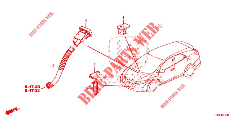 AIR CONDITIONER (CAPTEUR) for Honda CIVIC TOURER DIESEL 1.6 EXECUTIVE 5 Doors 6 speed manual 2015
