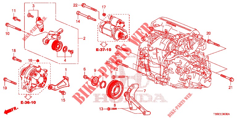 AUTO TENSIONER (DIESEL) for Honda CIVIC TOURER DIESEL 1.6 EXECUTIVE 5 Doors 6 speed manual 2015