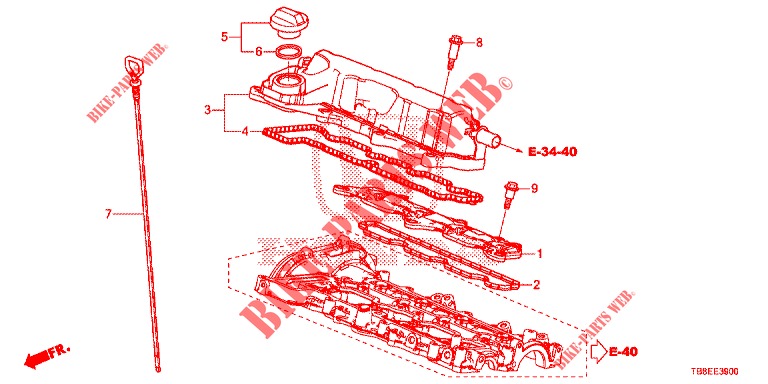 BREATHER CHAMBER (DIESEL) for Honda CIVIC TOURER DIESEL 1.6 EXECUTIVE 5 Doors 6 speed manual 2015
