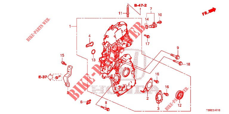 CHAIN CASE (DIESEL) for Honda CIVIC TOURER DIESEL 1.6 EXECUTIVE 5 Doors 6 speed manual 2015