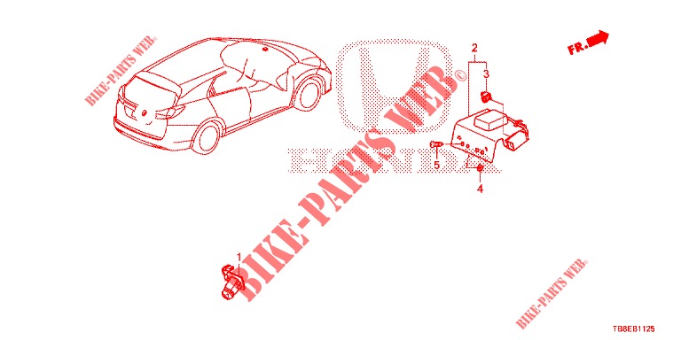 GPS ANTENNA / CAMERA REAR VIEW for Honda CIVIC TOURER DIESEL 1.6 EXECUTIVE 5 Doors 6 speed manual 2015