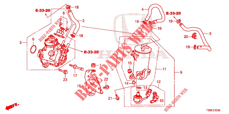 HIGH PRESSURE PUMP (DIESEL) for Honda CIVIC TOURER DIESEL 1.6 EXECUTIVE 5 Doors 6 speed manual 2015