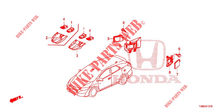 RADAR  for Honda CIVIC TOURER DIESEL 1.6 EXECUTIVE 5 Doors 6 speed manual 2015