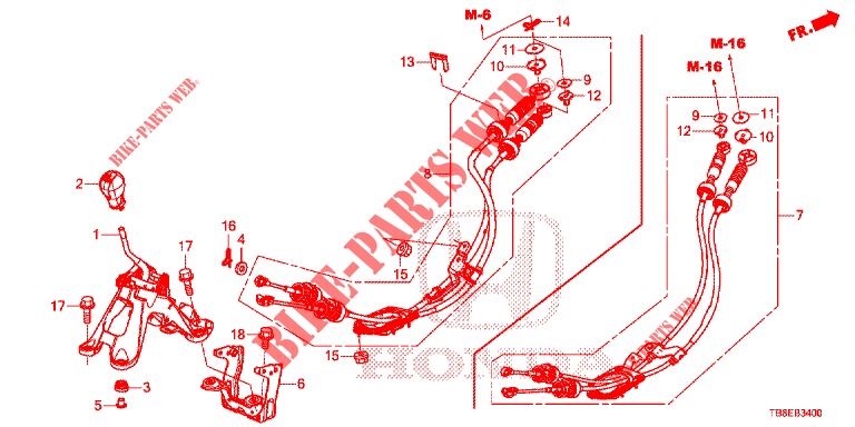 SELECT LEVER (HMT)  for Honda CIVIC TOURER DIESEL 1.6 EXECUTIVE 5 Doors 6 speed manual 2015