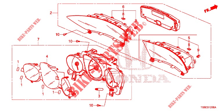 SPEEDOMETER  for Honda CIVIC TOURER DIESEL 1.6 EXECUTIVE 5 Doors 6 speed manual 2015