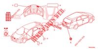 EMBLEMS/CAUTION LABELS  for Honda CIVIC TOURER DIESEL 1.6 LIFSTYLE 5 Doors 6 speed manual 2015