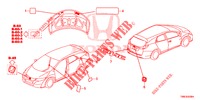 EMBLEMS/CAUTION LABELS  for Honda CIVIC TOURER 1.8 COMFORT 5 Doors 5 speed automatic 2015