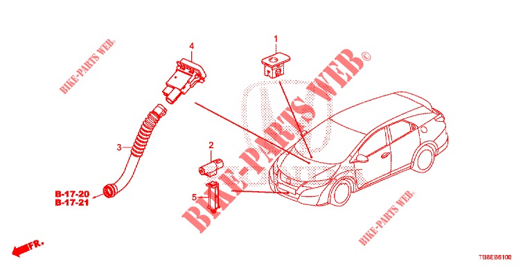 AIR CONDITIONER (CAPTEUR) for Honda CIVIC TOURER 1.8 COMFORT 5 Doors 5 speed automatic 2015