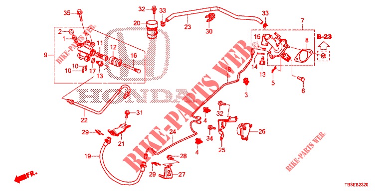 BRAKE MASTER CYLINDER (LH) (1.8L) for Honda CIVIC TOURER 1.8 COMFORT 5 Doors 5 speed automatic 2015