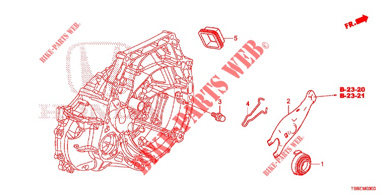 CLUTCH RELEASE  for Honda CIVIC TOURER 1.8 COMFORT 5 Doors 5 speed automatic 2015