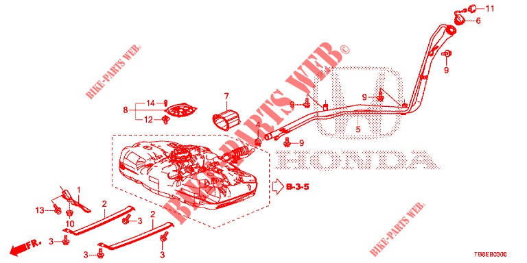 FUEL FILLER PIPE  for Honda CIVIC TOURER 1.8 COMFORT 5 Doors 5 speed automatic 2015