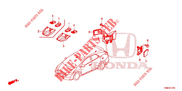 RADAR  for Honda CIVIC TOURER 1.8 COMFORT 5 Doors 5 speed automatic 2015