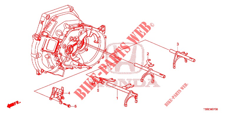 SHIFT FORK/SETTING SCREW  for Honda CIVIC TOURER 1.8 COMFORT 5 Doors 5 speed automatic 2015