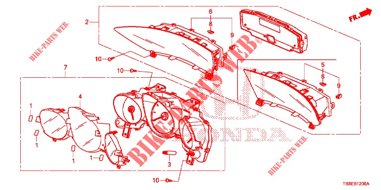 SPEEDOMETER  for Honda CIVIC TOURER 1.8 COMFORT 5 Doors 5 speed automatic 2015