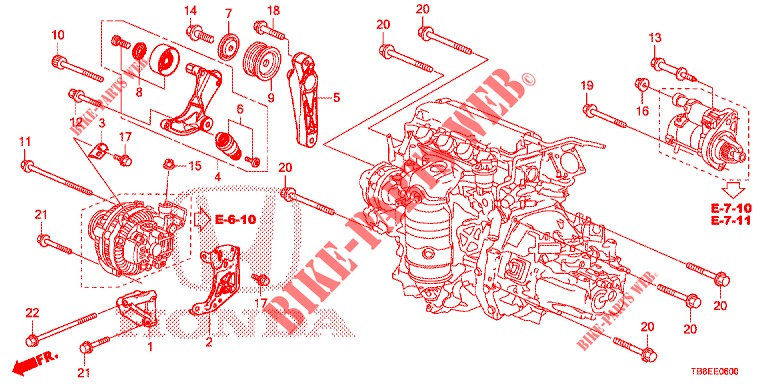 AUTO TENSIONER  for Honda CIVIC TOURER 1.8 EXECUTIVE 5 Doors 6 speed manual 2015