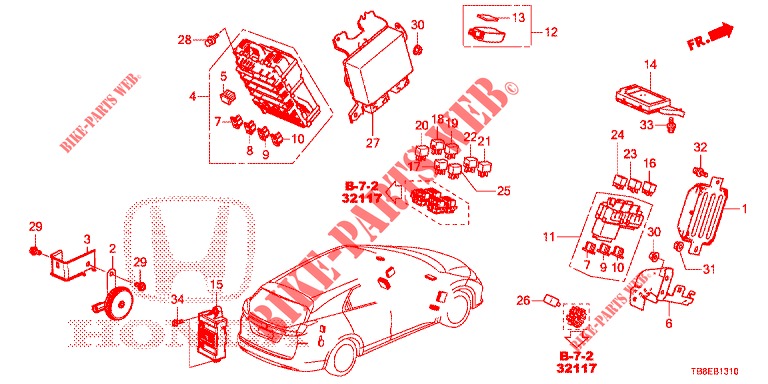 CONTROL UNIT (CABINE) (1) (LH) for Honda CIVIC TOURER 1.8 EXECUTIVE 5 Doors 6 speed manual 2015