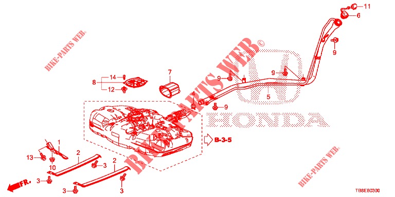 FUEL FILLER PIPE  for Honda CIVIC TOURER 1.8 EXECUTIVE 5 Doors 6 speed manual 2015