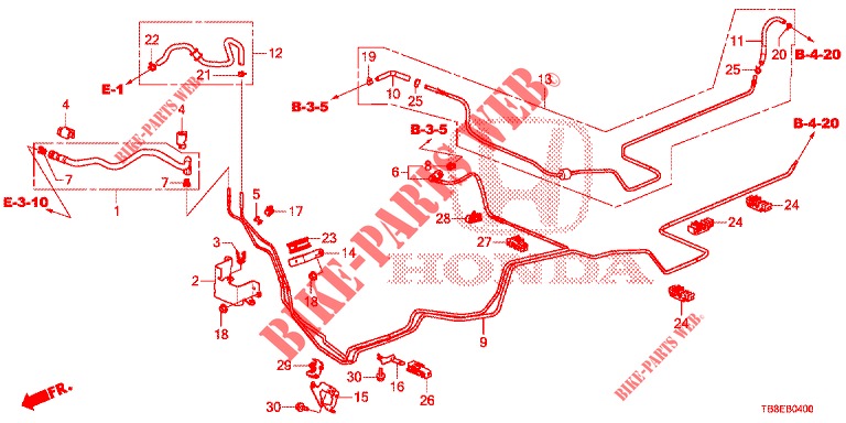 FUEL PIPE (LH) for Honda CIVIC TOURER 1.8 EXECUTIVE 5 Doors 6 speed manual 2015