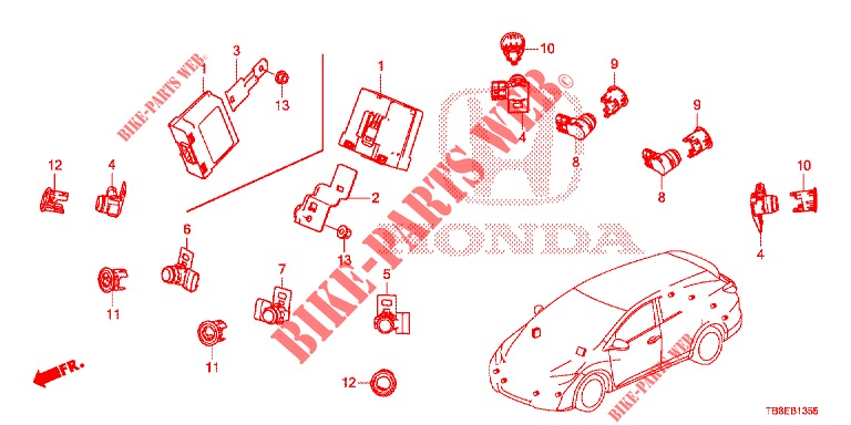 PARKING SENSOR  for Honda CIVIC TOURER 1.8 EXECUTIVE 5 Doors 6 speed manual 2015
