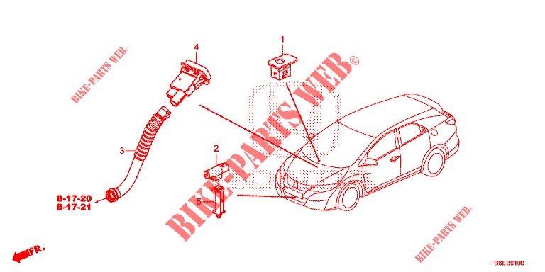 AIR CONDITIONER (CAPTEUR) for Honda CIVIC TOURER 1.8 LIFESTYLE 5 Doors 5 speed automatic 2015