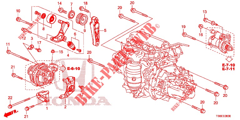 AUTO TENSIONER  for Honda CIVIC TOURER 1.8 LIFESTYLE 5 Doors 5 speed automatic 2015