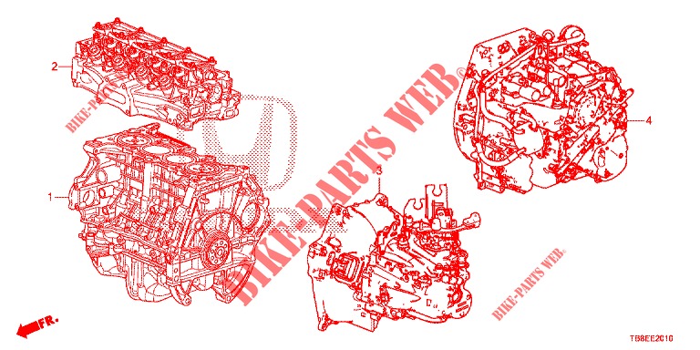 GASKET KIT/ENGINE ASSY./ TRANSMISSION ASSY.  for Honda CIVIC TOURER 1.8 LIFESTYLE 5 Doors 5 speed automatic 2015