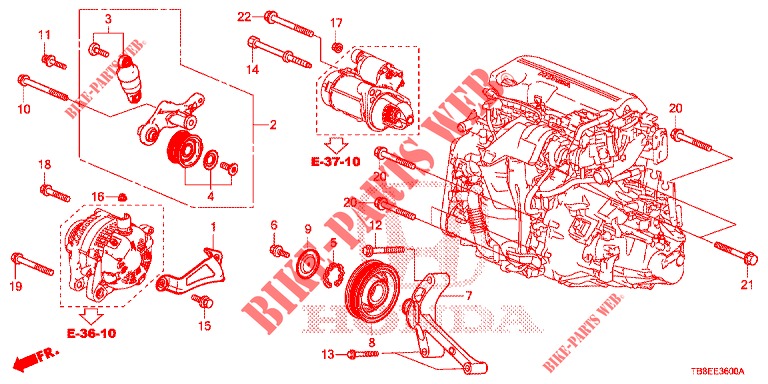 AUTO TENSIONER (DIESEL) for Honda CIVIC TOURER DIESEL 1.6 STYLE NAVI 5 Doors 6 speed manual 2016