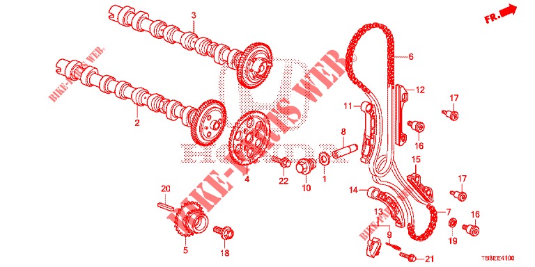 CAMSHAFT/CAM CHAIN (DIESEL) for Honda CIVIC TOURER DIESEL 1.6 STYLE NAVI 5 Doors 6 speed manual 2016