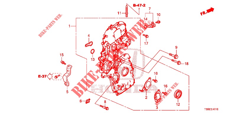 CHAIN CASE (DIESEL) for Honda CIVIC TOURER DIESEL 1.6 STYLE NAVI 5 Doors 6 speed manual 2016