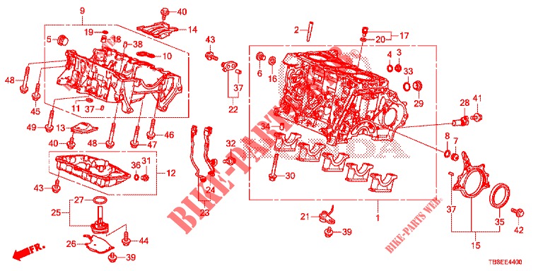 CYLINDER BLOCK/OIL PAN (DIESEL) for Honda CIVIC TOURER DIESEL 1.6 STYLE NAVI 5 Doors 6 speed manual 2016