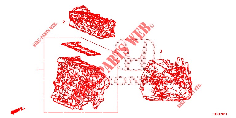 ENGINE ASSY./TRANSMISSION  ASSY. (DIESEL) for Honda CIVIC TOURER DIESEL 1.6 STYLE NAVI 5 Doors 6 speed manual 2016