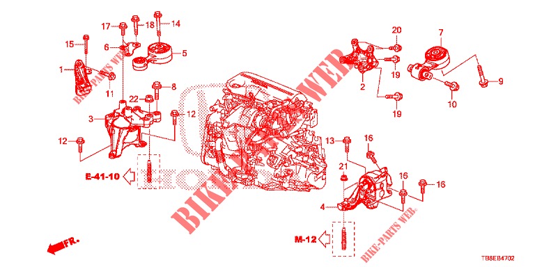 ENGINE MOUNTS (DIESEL) for Honda CIVIC TOURER DIESEL 1.6 STYLE NAVI 5 Doors 6 speed manual 2016
