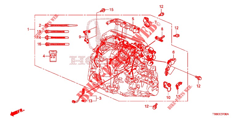 ENGINE WIRE HARNESS (DIESEL) for Honda CIVIC TOURER DIESEL 1.6 STYLE NAVI 5 Doors 6 speed manual 2016