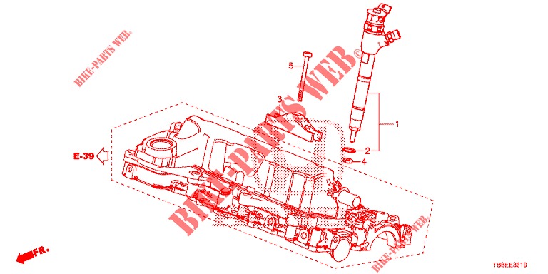 FUEL INJECTOR (DIESEL) for Honda CIVIC TOURER DIESEL 1.6 STYLE NAVI 5 Doors 6 speed manual 2016