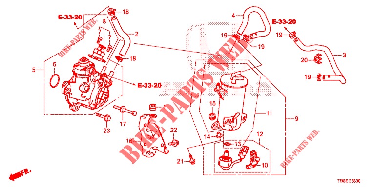 HIGH PRESSURE PUMP (DIESEL) for Honda CIVIC TOURER DIESEL 1.6 STYLE NAVI 5 Doors 6 speed manual 2016