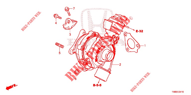 TURBOCHARGER SYSTEM (DIESEL) for Honda CIVIC TOURER DIESEL 1.6 STYLE NAVI 5 Doors 6 speed manual 2016