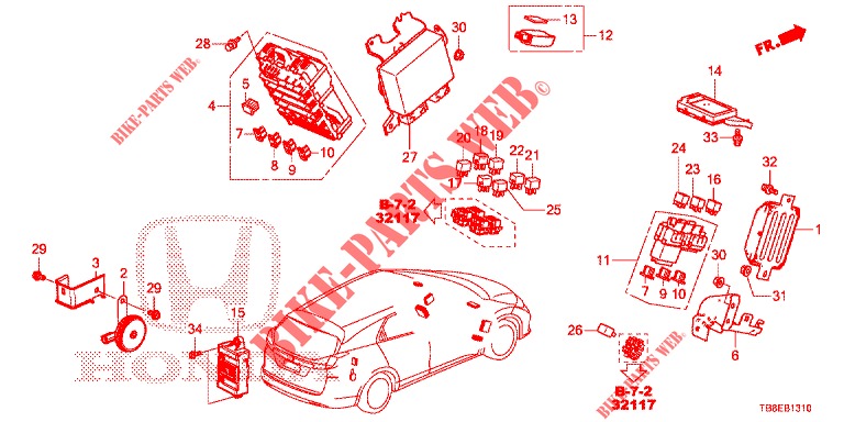 CONTROL UNIT (CABINE) (1) (LH) for Honda CIVIC TOURER DIESEL 1.6 EXECUTIVE 5 Doors 6 speed manual 2016