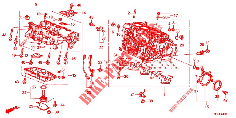 CYLINDER BLOCK/OIL PAN (DIESEL) for Honda CIVIC TOURER DIESEL 1.6 EXECUTIVE 5 Doors 6 speed manual 2016