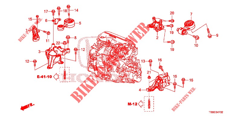 ENGINE MOUNTS (DIESEL) for Honda CIVIC TOURER DIESEL 1.6 EXECUTIVE 5 Doors 6 speed manual 2016