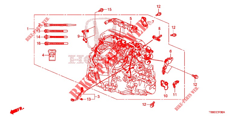 ENGINE WIRE HARNESS (DIESEL) for Honda CIVIC TOURER DIESEL 1.6 EXECUTIVE 5 Doors 6 speed manual 2016