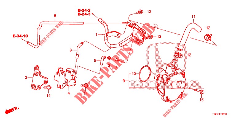 INSTALL PIPE/VACUUM PUMP (DIESEL) for Honda CIVIC TOURER DIESEL 1.6 EXECUTIVE 5 Doors 6 speed manual 2016